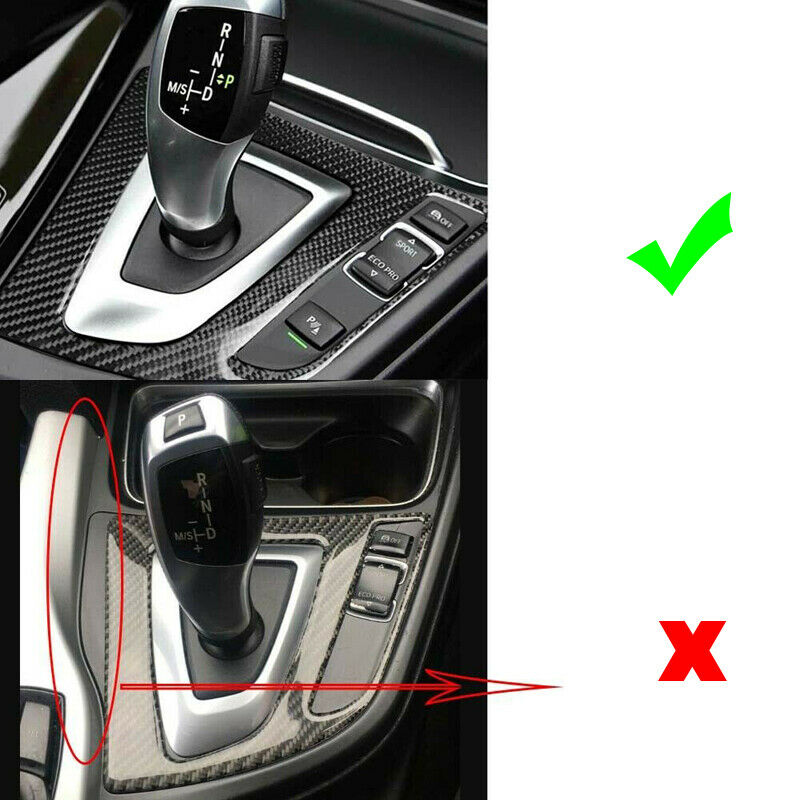 Carbon Fiber Gear Shift Panel Trim Cover Fit For BMW F30 3GT F34 2013 to 2017