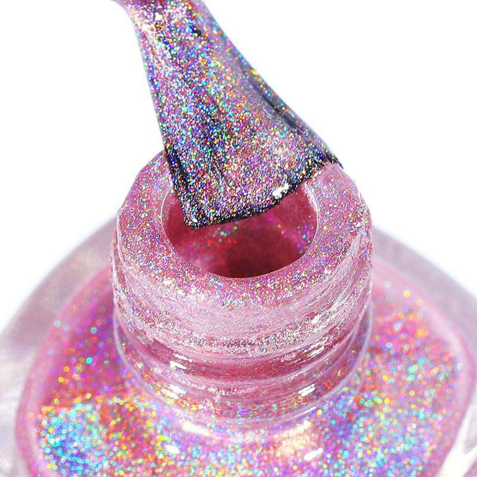 Holographic Powder Sequins Glitter Nail Art Polish Tips Decoration 7ml LS05
