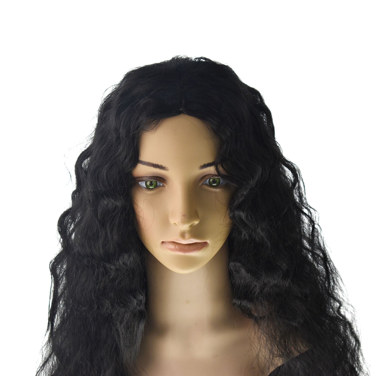 With Baby Hair Brazilian Wig Full Wigs Long Curly For Women Hair Black Synthetic