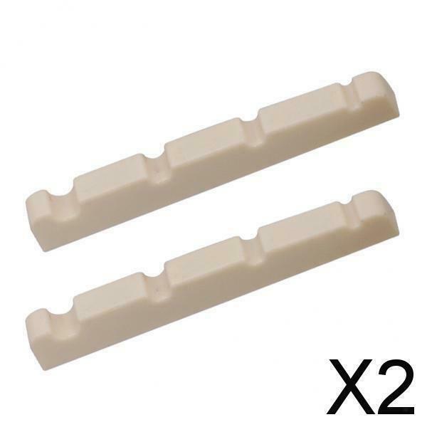 2X 2 Pieces Slotted Nut for 4 String Electric Bass Replacements Beige Color