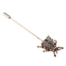Rhinestone Ladybird Bug Insect Brooch Stick Pin Collar Lapel Jewelry Black