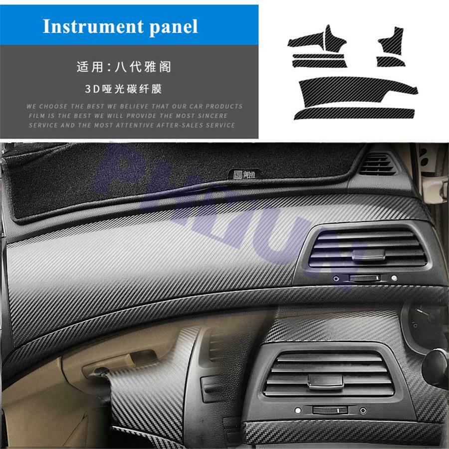Carbon Fiber Style Car Interior Decorative Stickers Trim Covers For Accord 08-12
