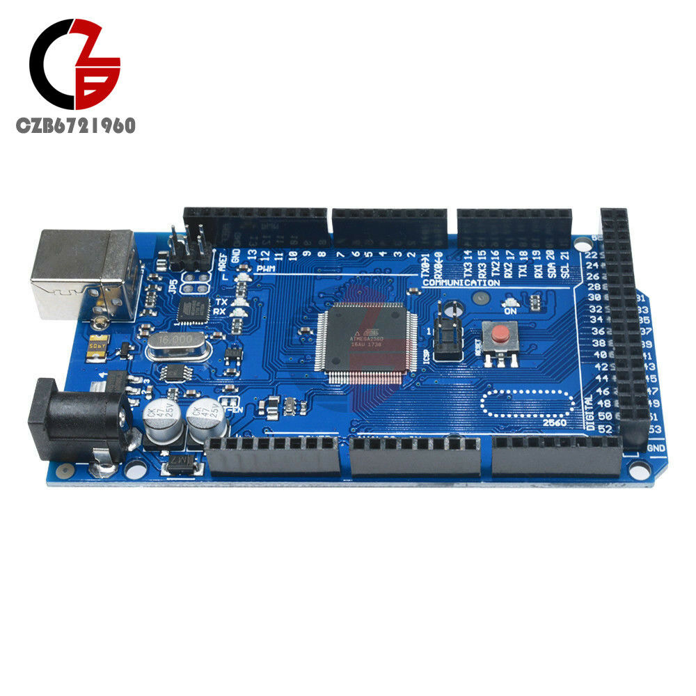 2PCS MEGA 2560 R3 ATMEGA2560-16AU ATMEGA16U2 Board + USB Cable