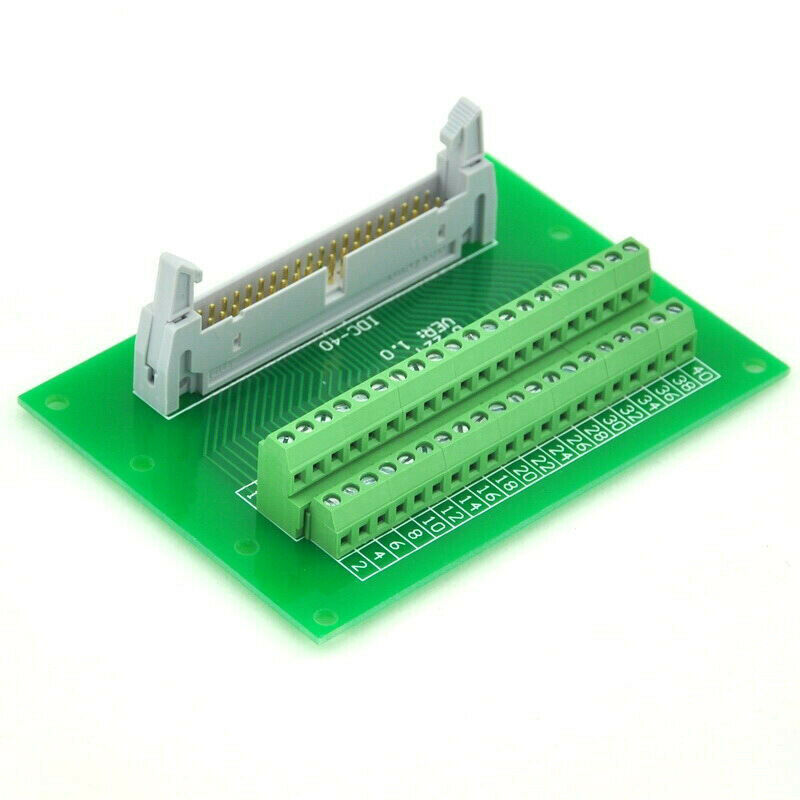 IDC40 2x20Pins 0.1" Male Header Breakout Board 40Pin Terminal Block Connectors