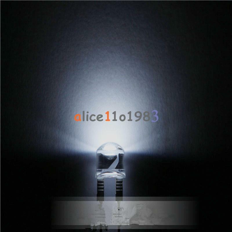 10PCS 8MM Straw Hat 0.5W LED Light Emitting Diode White LED High Power