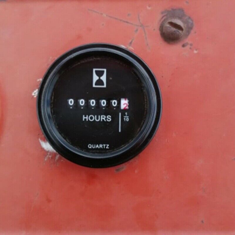 Snap in Hour Meter Round LCD Hour Meter Quartz Hour Meter DC 6-80V for Fork CaA1