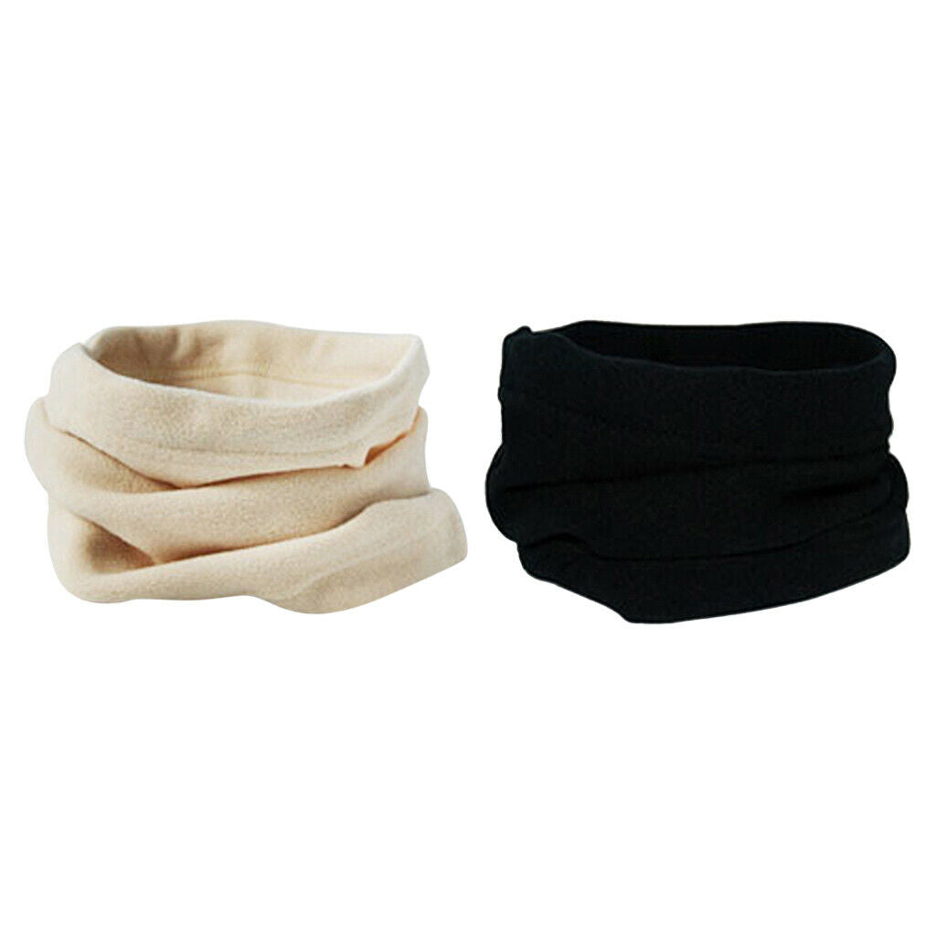 2pcs Mens Womens Polar Fleece Thermal Neck Warmers, Sports Cycling Winter Snood
