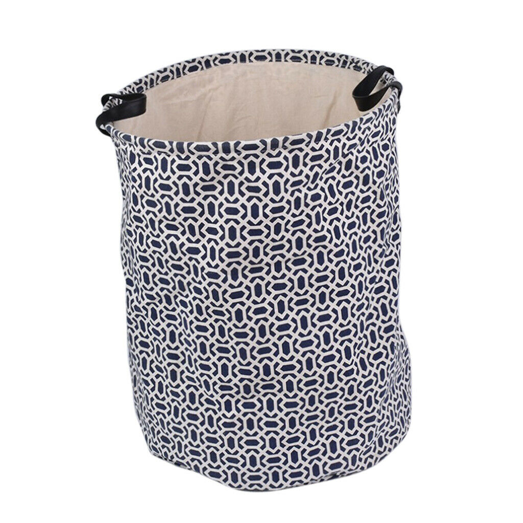 Linen Cotton Storage Basket Clothes Laundry Hamper Toys Bucket Organizer #1