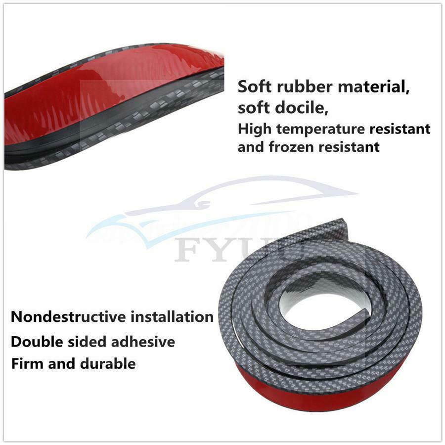 2x 3.8cm/1.5M Car Wheel Eyebrow Arch Trim Lips Fender Flares Protector Universal