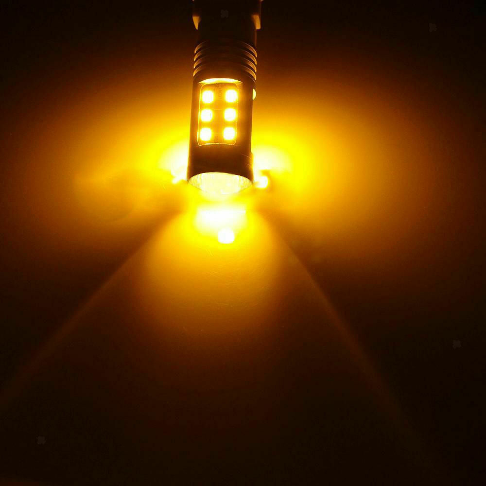 Double Amber Color Switchback White 3157 Bulb Led Signal Light  28 Cms