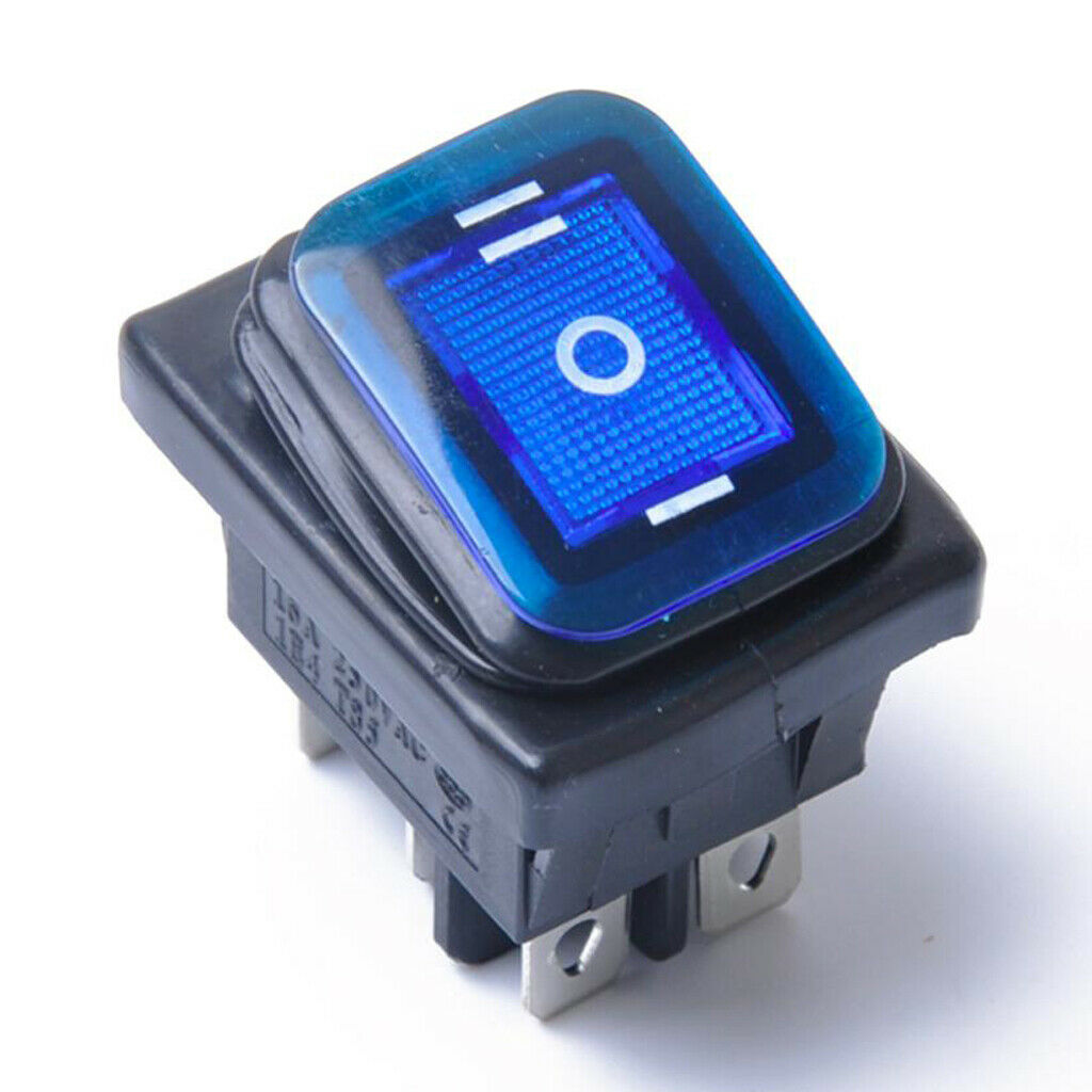 4pcs 6 Pin Rocker Push Button Switch for Lights Automotive Boat RV