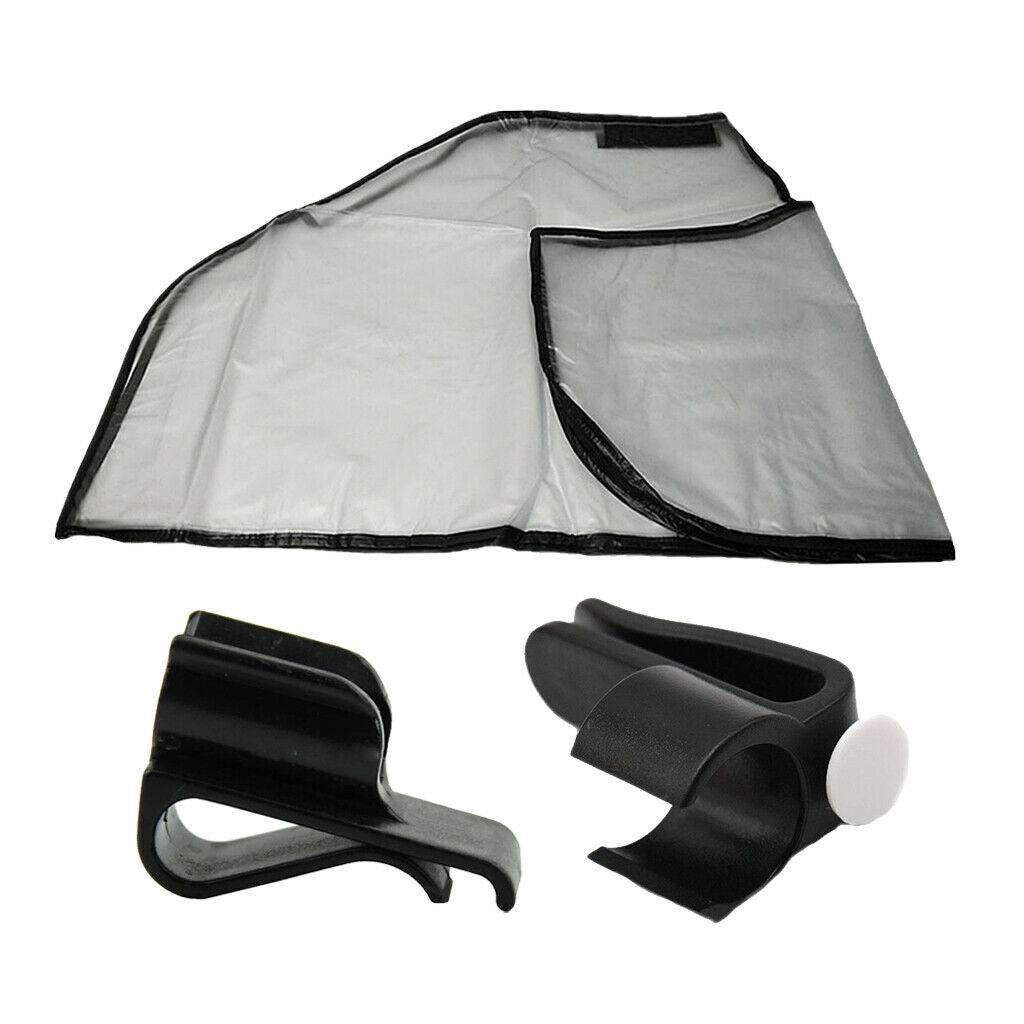 Zippered Golf Bag Rain Cover Dust Push Carts Raincoat Clamp Organizer Holder