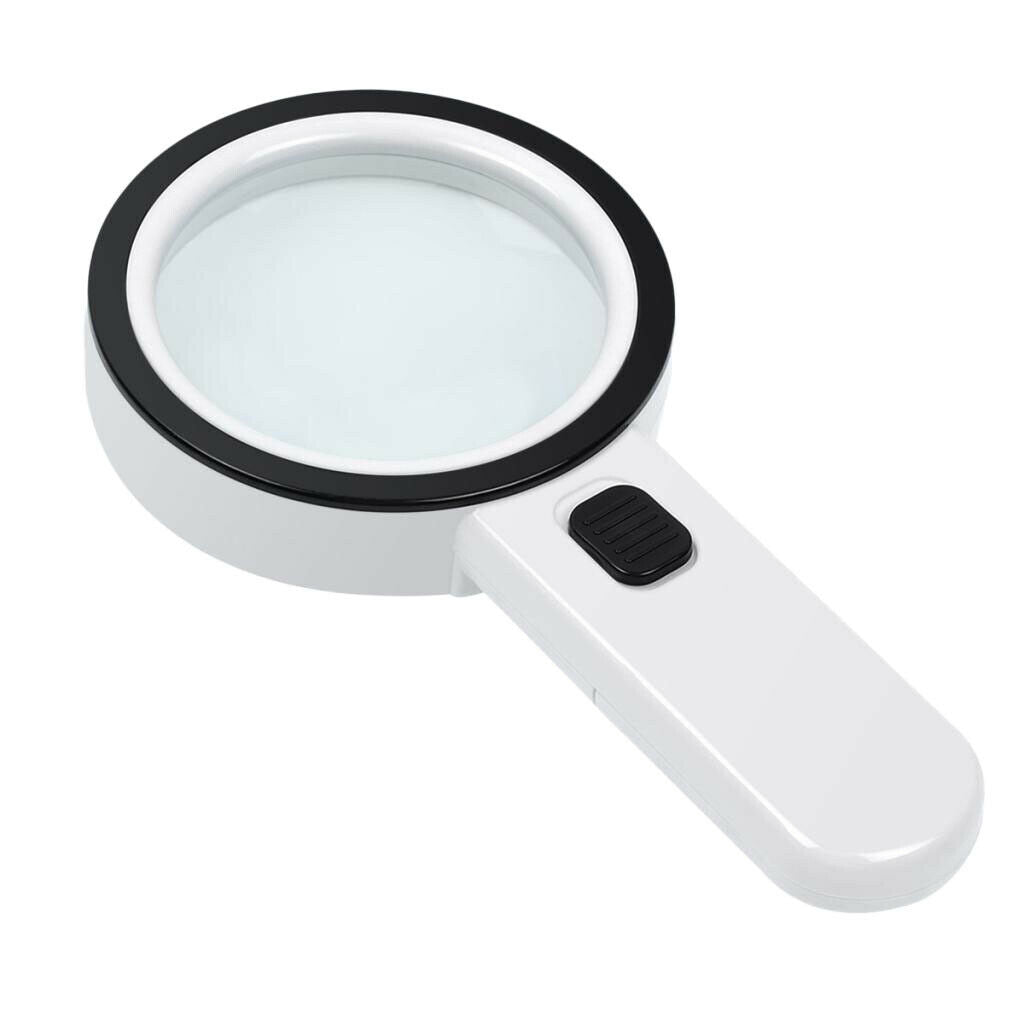 Magnification 30X Round Lens Handheld Magnifier Glass, Rocks Stamps Insects