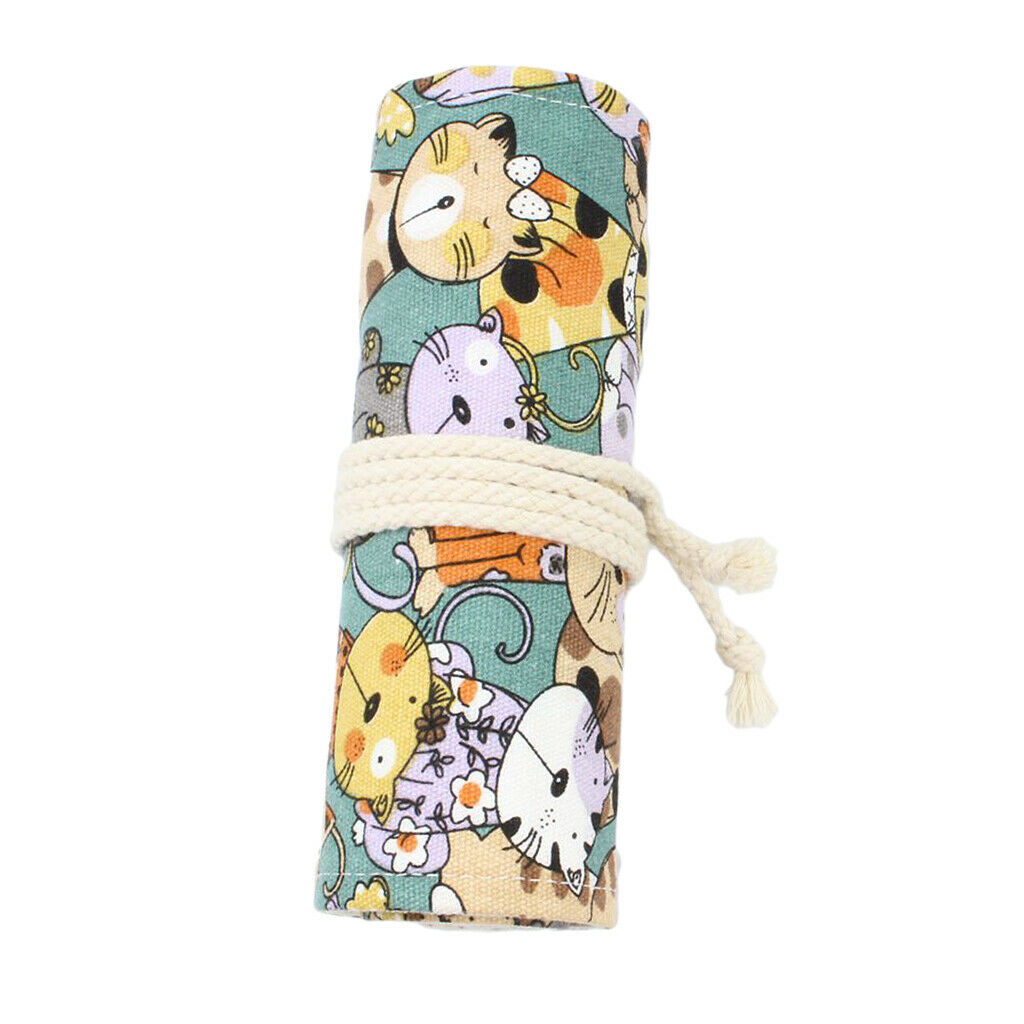 Cosmetic Hanging Makeup Bag Roll Up Travel Organizer Case Brushes Bag
