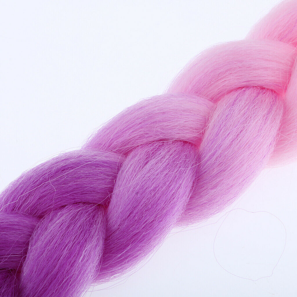 23.6" Gradient Ramp Helmet Braids / Ponytail Motorcycle Bike Helmet Hair 7