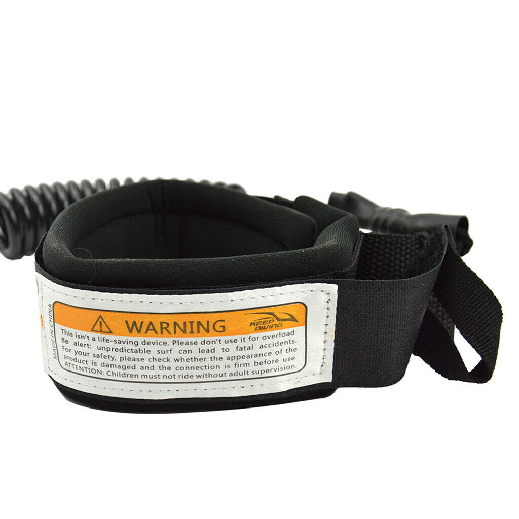2 Pieces 5ft Surfboard Leash TPU Wrist Ankle Leash Padded Cuff Leg Rope