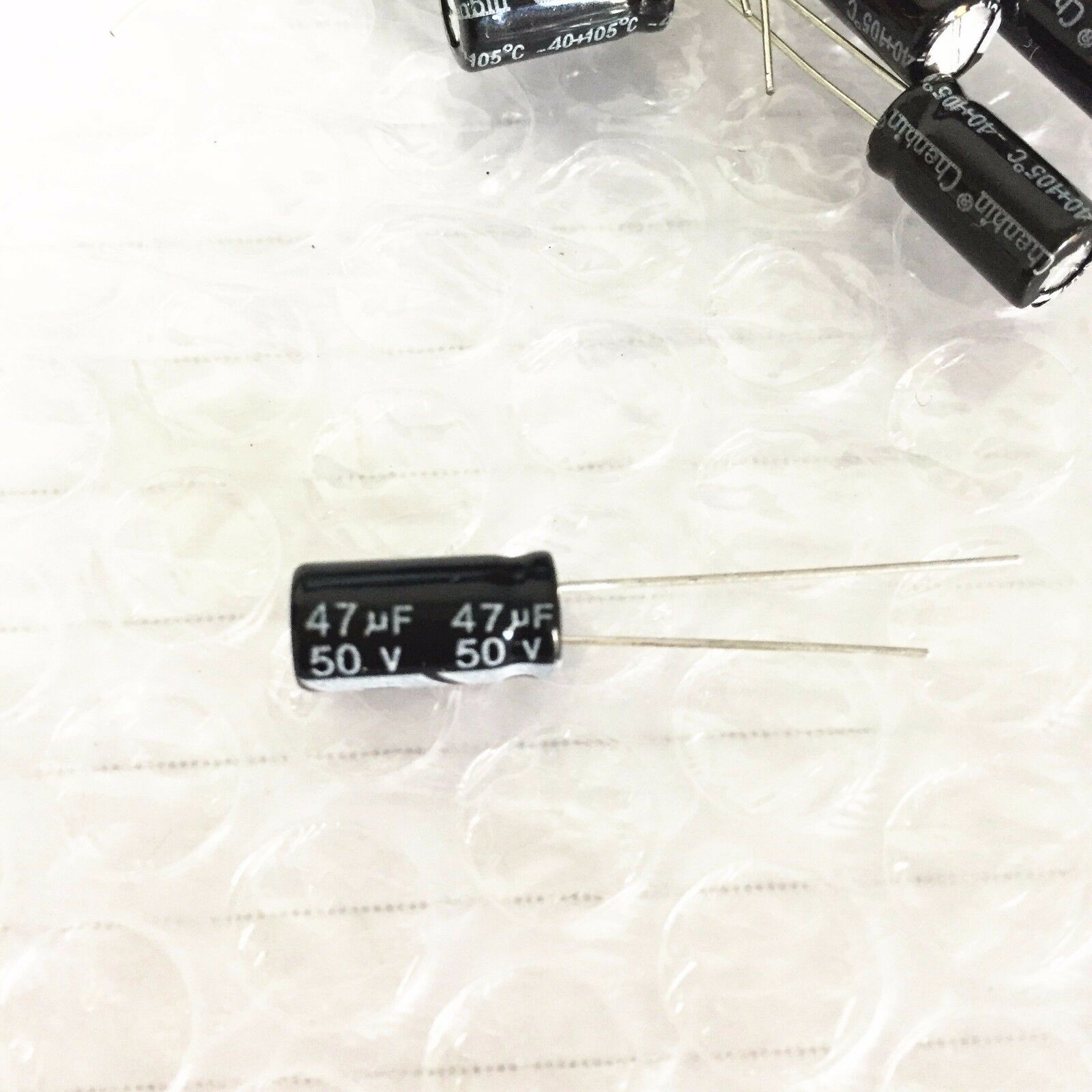 50Pcs Aluminum Electrolytic Capacitors Radial 47uF 50V