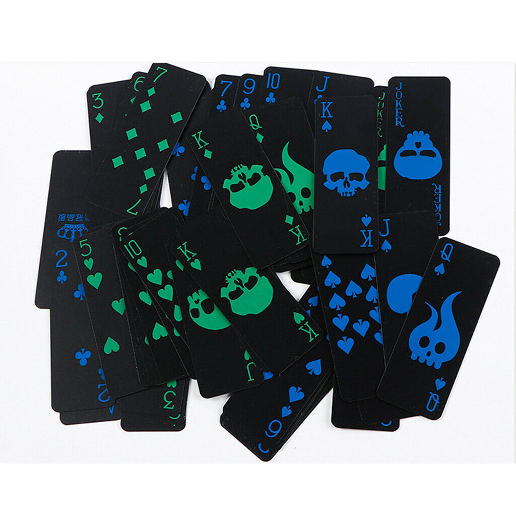55 Cards/Deck New Creative Waterproof Black Matte Playing Cards Card Games