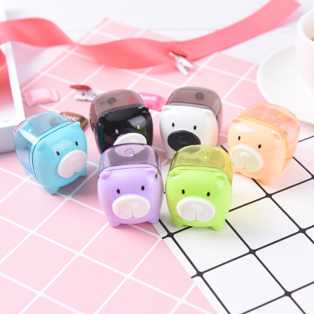 Mini Cartoon Pig Pencil SharpenerBDor Student Kids Gifts Office Station.l8