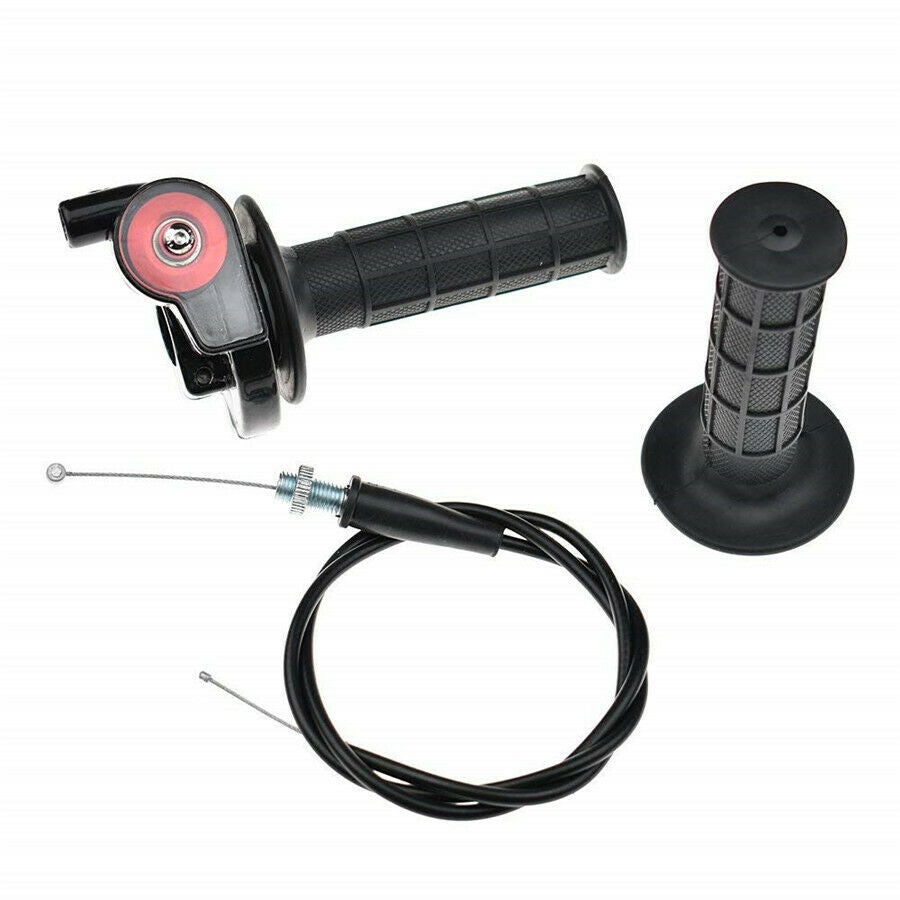 7/8" 22mm Motorcycle Twist Throttle Handle Grip with Cable 50-250CC ATV DirtBike