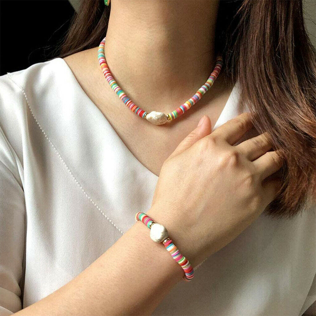 3622pcs Flat Disc Polymer Clay Loose Spacer Beads for DIY Jewelry Making Kit