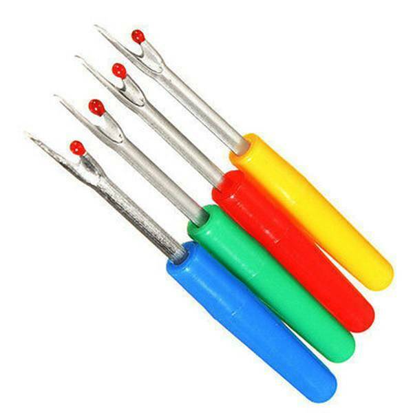 4PCS Seam Ripper Stitch Unpicker Sewing Tool Kit Plastic Handle Thread Cutter !