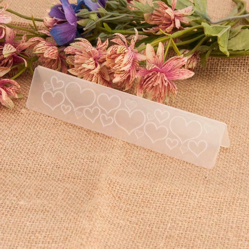 Heart Plastic Embossing Folder Stencil Template DIY Craft Making Scrapbooking
