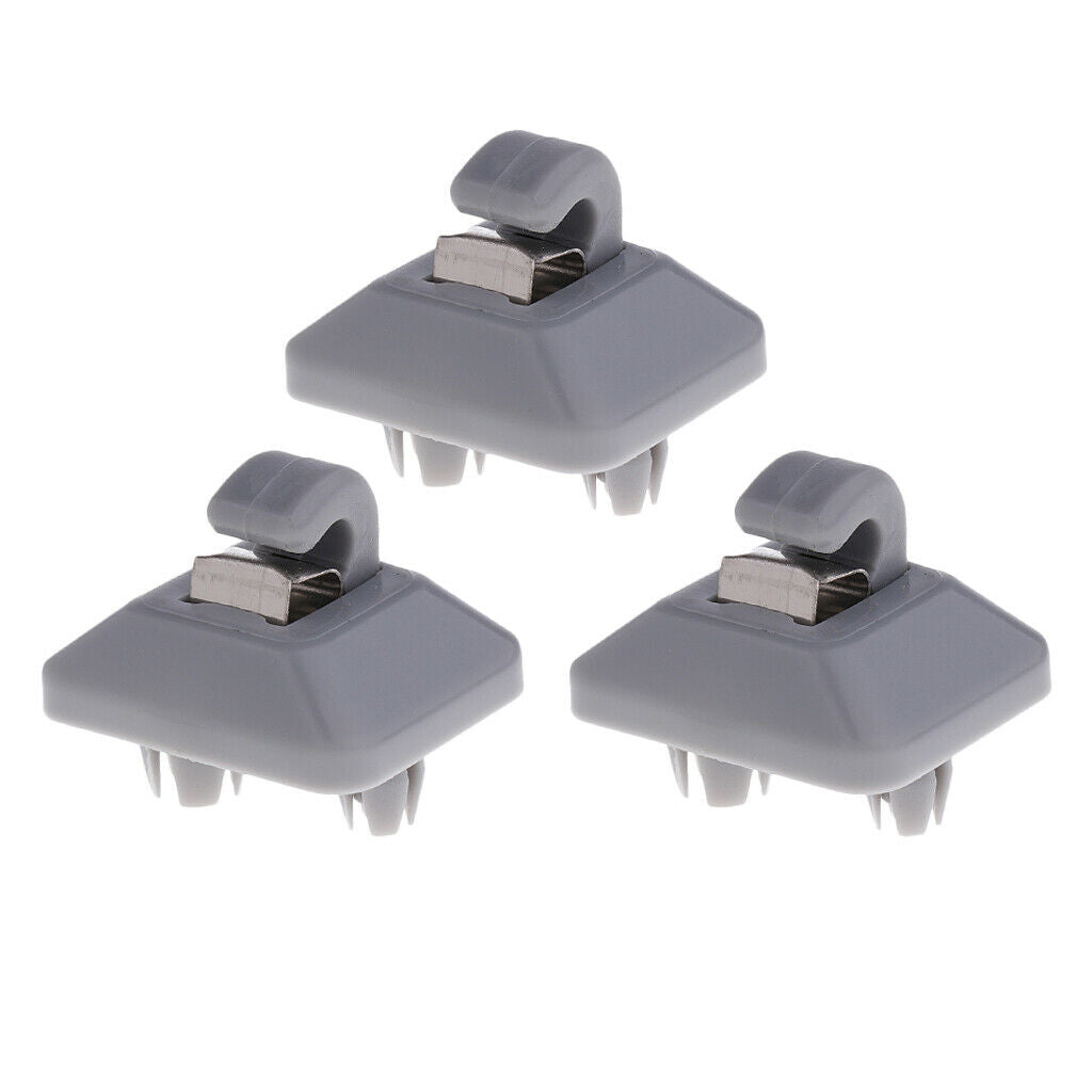 3x Gray Sun Visor Clip Hook Clip Bracket For Audi A4L Q5 A5 Q3 12-17 A6L New