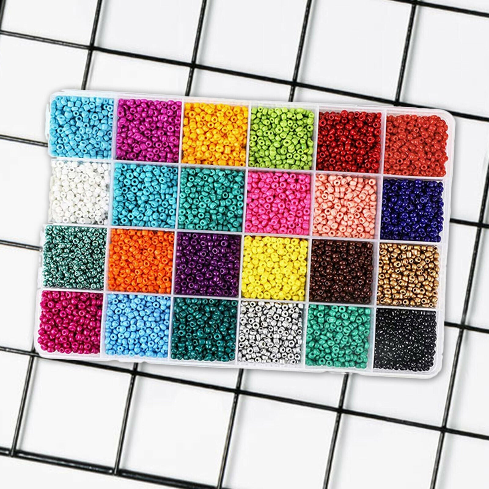 14400pcs Loose Bead Spacer Beads Charms for DIY Jewely Bracelet Making Craft
