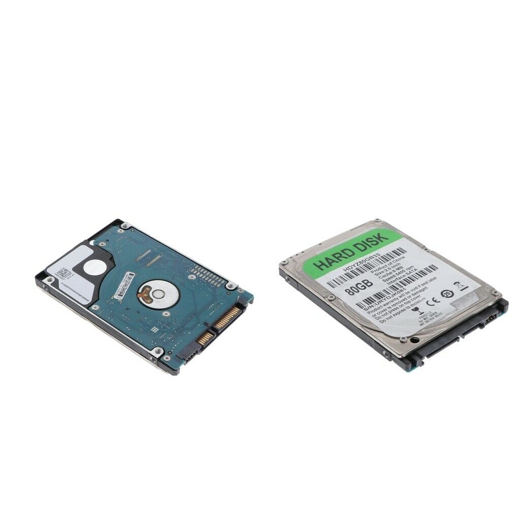 Pack of 2 80GB 2.5 inch SATA HDD Laptop Internal Hard Disk Drive 5400RPM