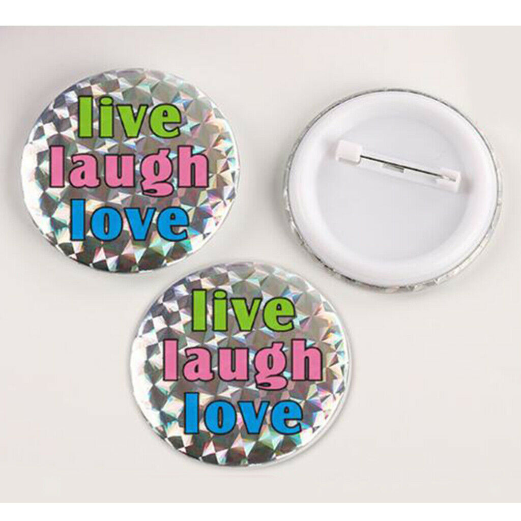 Button Parts 58mm Button Maker Parts 2.28Inch 100Pcs Top/Bottom Cover Clip Pin