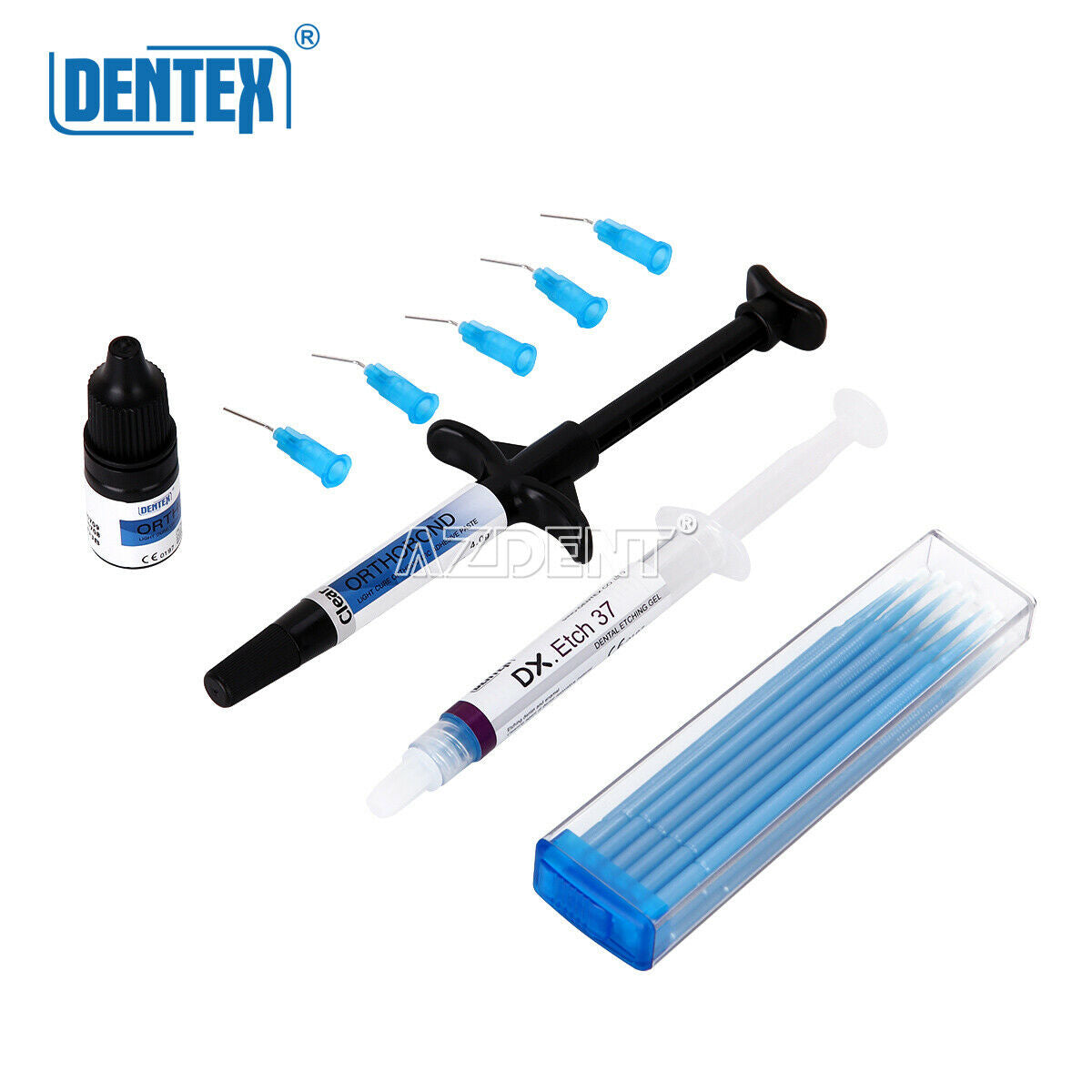 2X Dental Light Cure Orthodontic Adhesive Kit Dentex Bonding for metal &ceramic