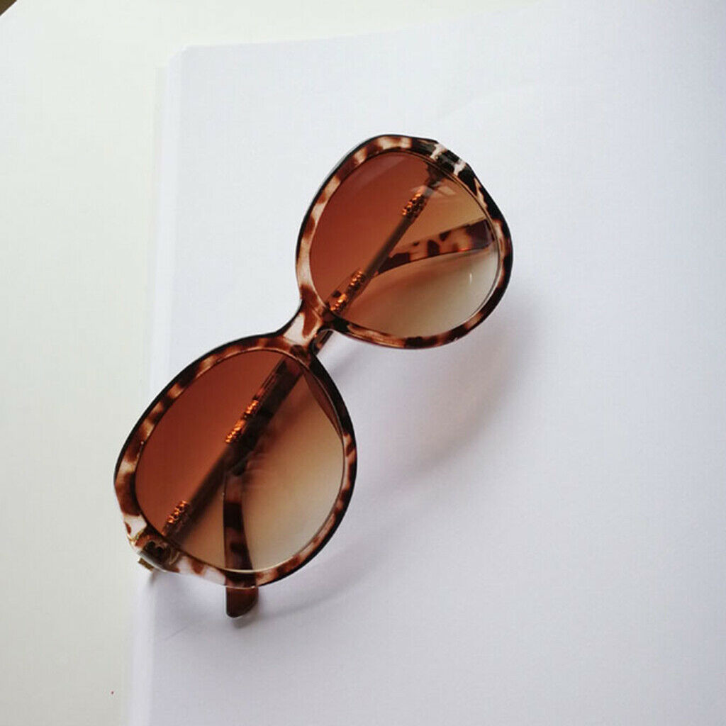 Fashion High-grade Carved Women Sunglasses Big Frame Eyewear Leopard Print