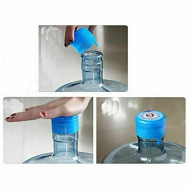 2PCS 3&5 Gallon Replacement Water Bottle Snap On Cap Anti Splash Peel 55mm