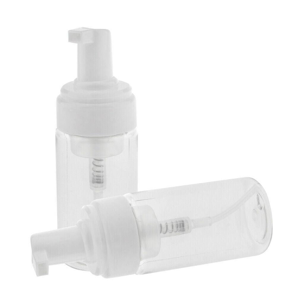 2x Refillable Foam Bottle Dispenser Liquid Foaming Pump Soap Bottle 100ml Clear