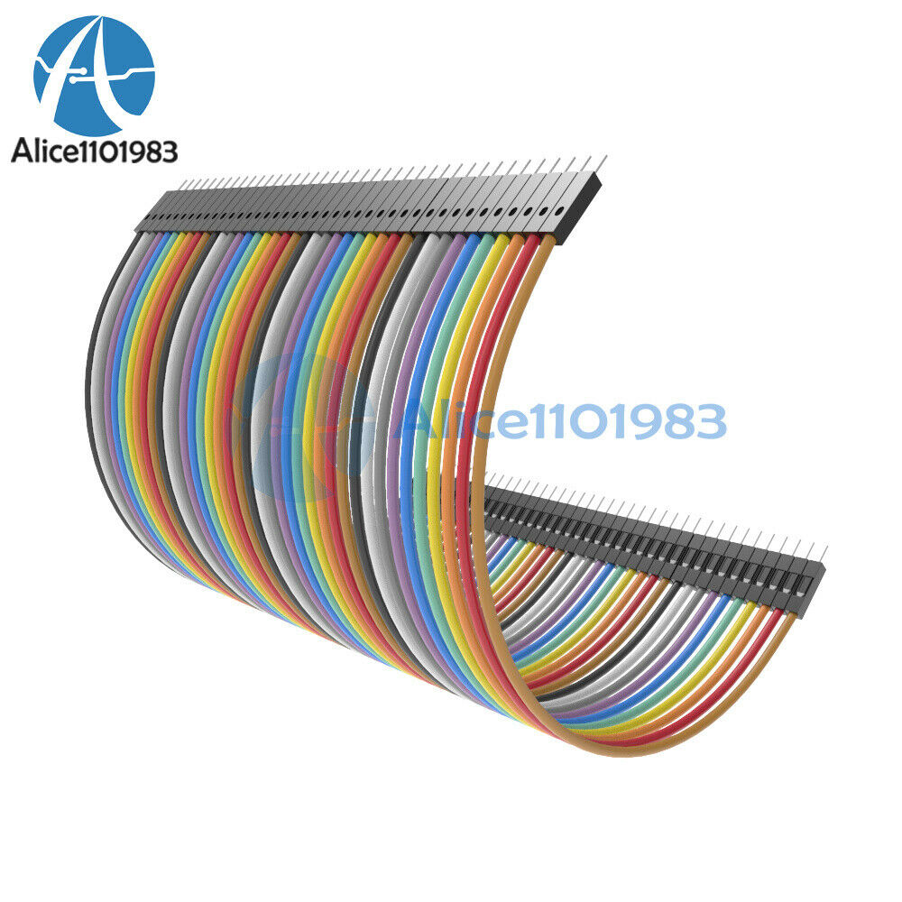 Durable 40pcs Dupont 10CM Male To Male Jumper Wire Ribbon Cable for Breadboard