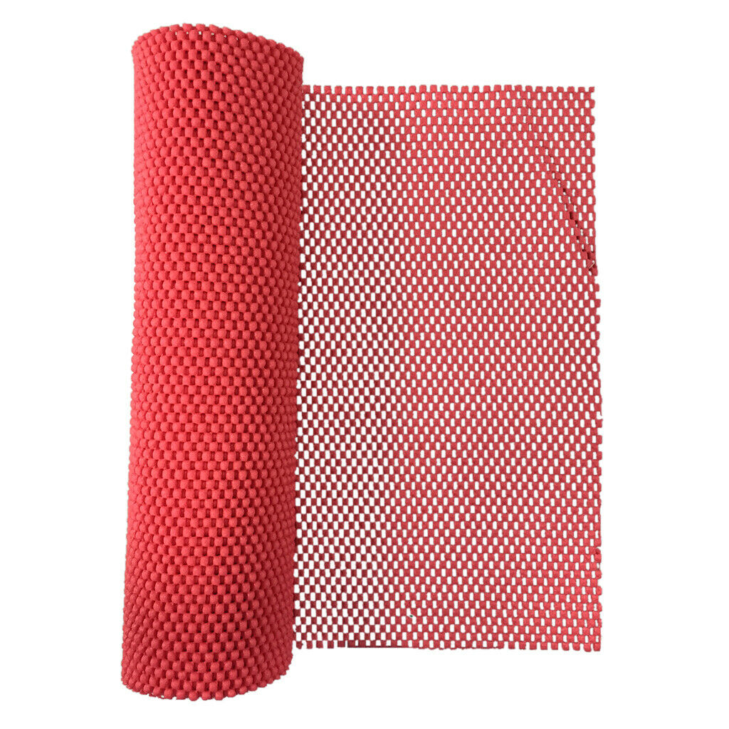 2Pcs Anti  Grip Pad Cupboard Cabinet Drawer Liner Mat 30x200cm Red