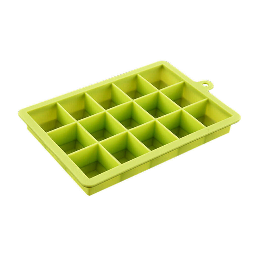 1x Ice Maker Cube Square Tray Molds   Cube Cocktail Chocolate Green