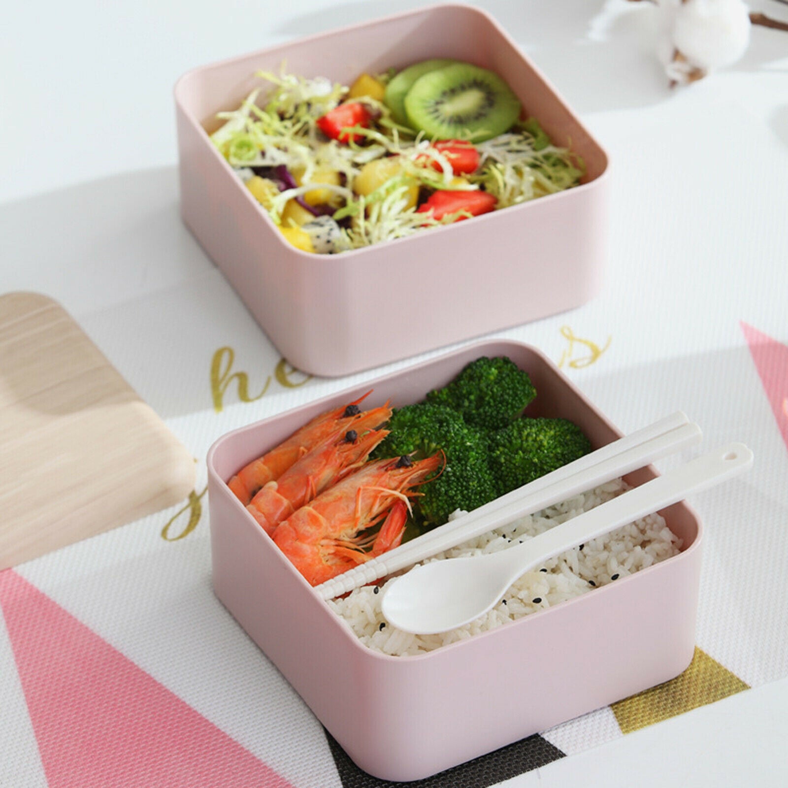 Lunch Box Double-Layer Food Container for Adults Kids Office Worker