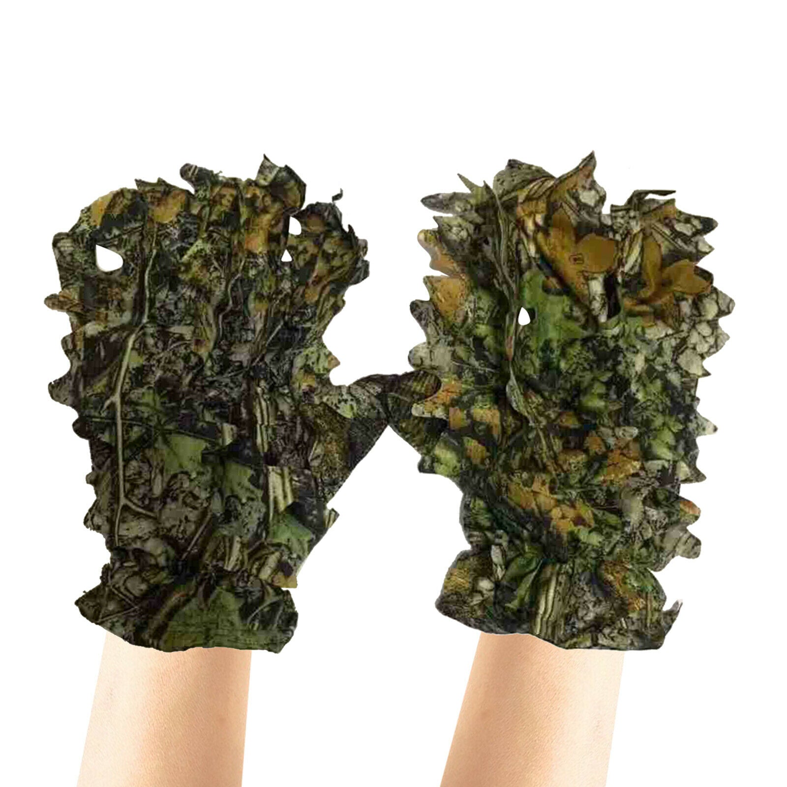 Pair Outdoor Bionic Camouflage Thin Gloves Climbing Cycling Shooting Hunting