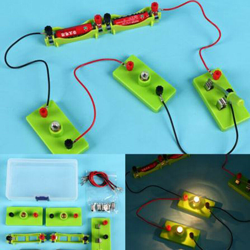 Kids Basic Circuit Electricity Learning Kit Physics Educational ToysI7CA