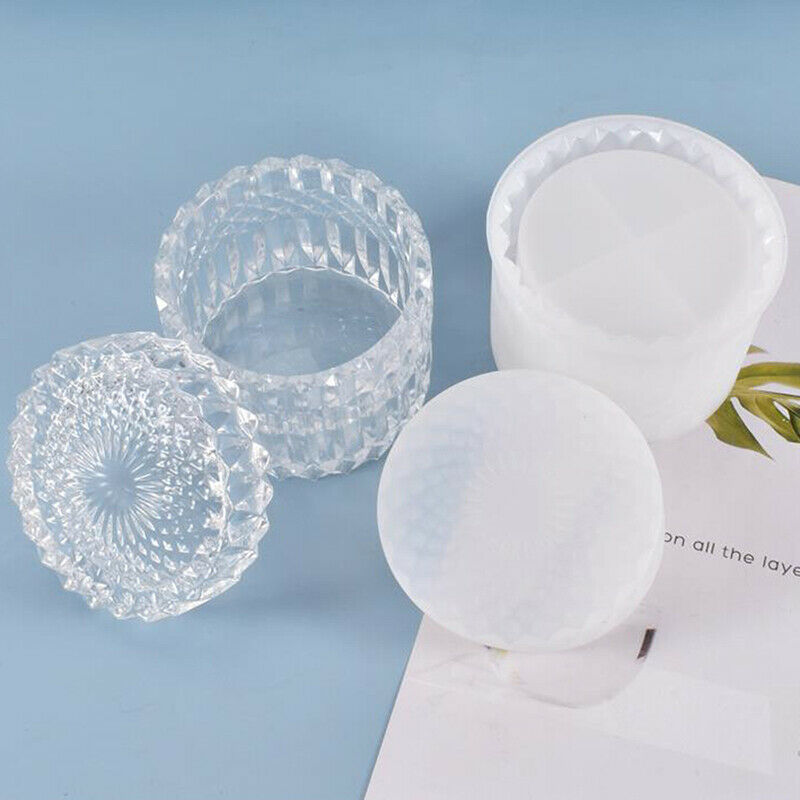 DIY Round Storage Bottle Silicone Mold For Sealed Tank Epoxy Storage Box MouBDA