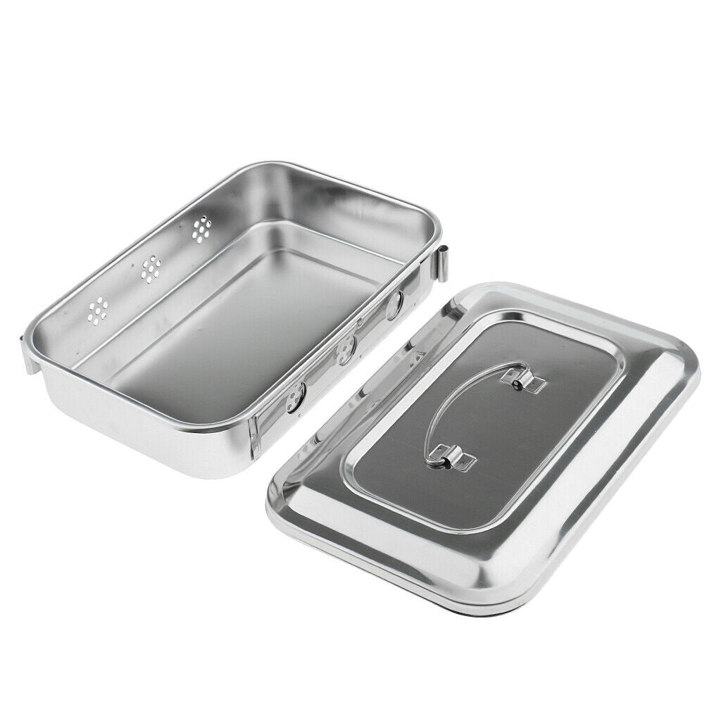 New Medication Sterilizer Box Stainless Steel Dish Disinfection Instrument Tray