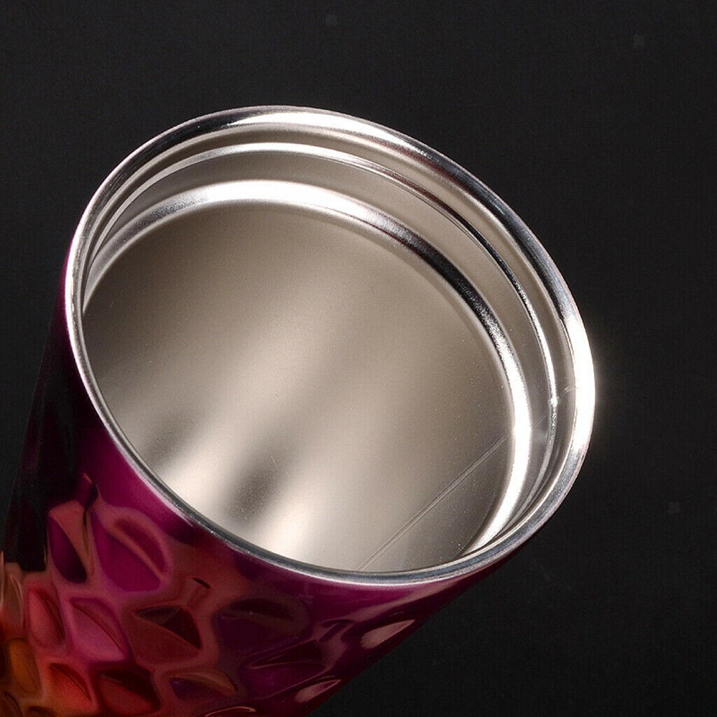 Stainless Steel Insulated Coffee Tumbler Cup Mug with Lid and Straw Purple