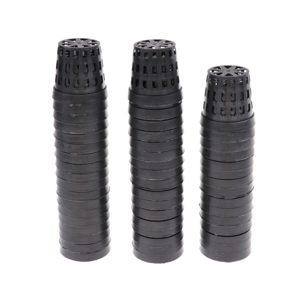 Garden Plastic Net Cups Pots, 1.5 Inch, Set of 100 for Underwater Landscaping