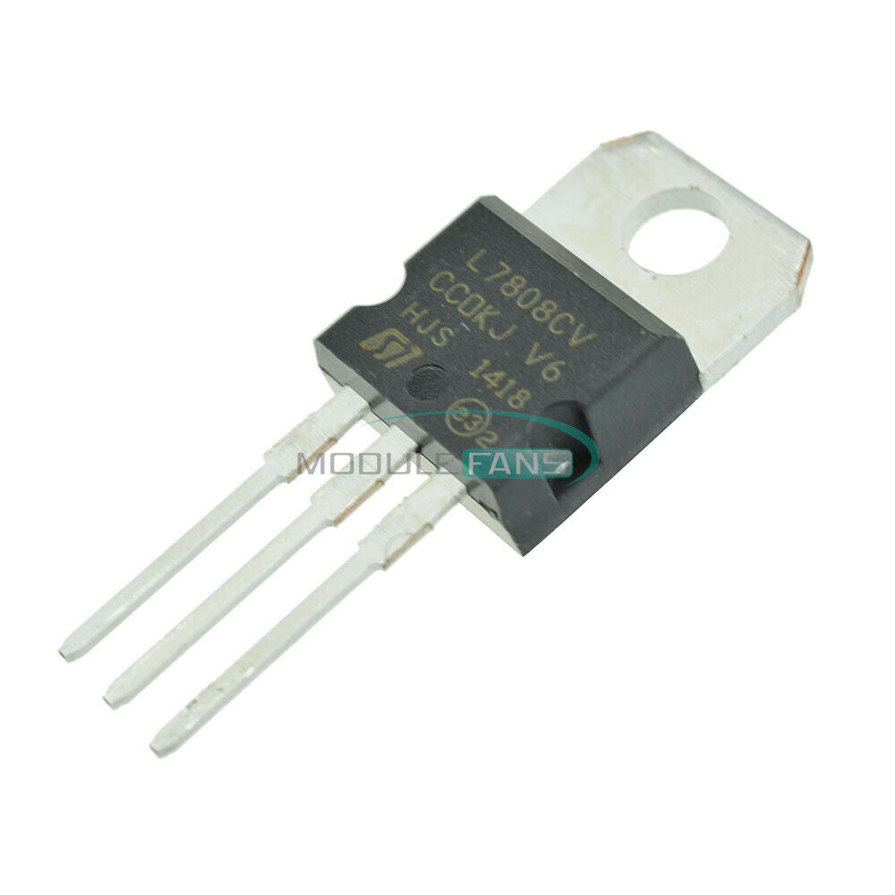 10PCS IC L7808 7808 L7808CV TO-220 ST Voltage Regulator L7808