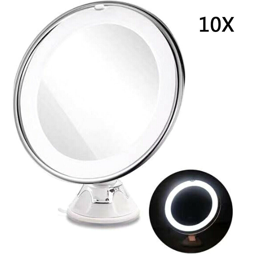 10X 360° Rotation Magnifying Makeup Mirror Cosmetic Beauty Vanity LED LightuBDA