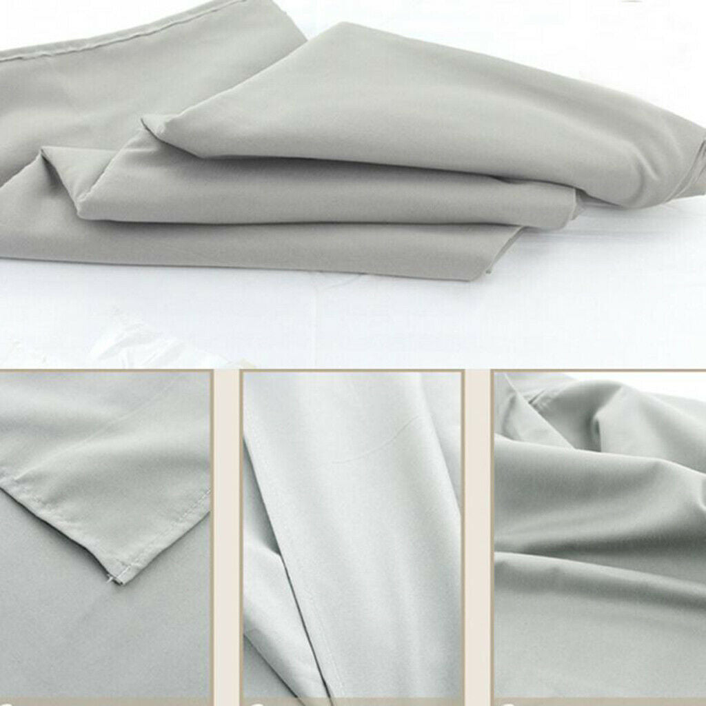 2 Pieces Spa Massage Table Cover Cosmetic Hotel Beauty Bed Sheet Grey/Purple