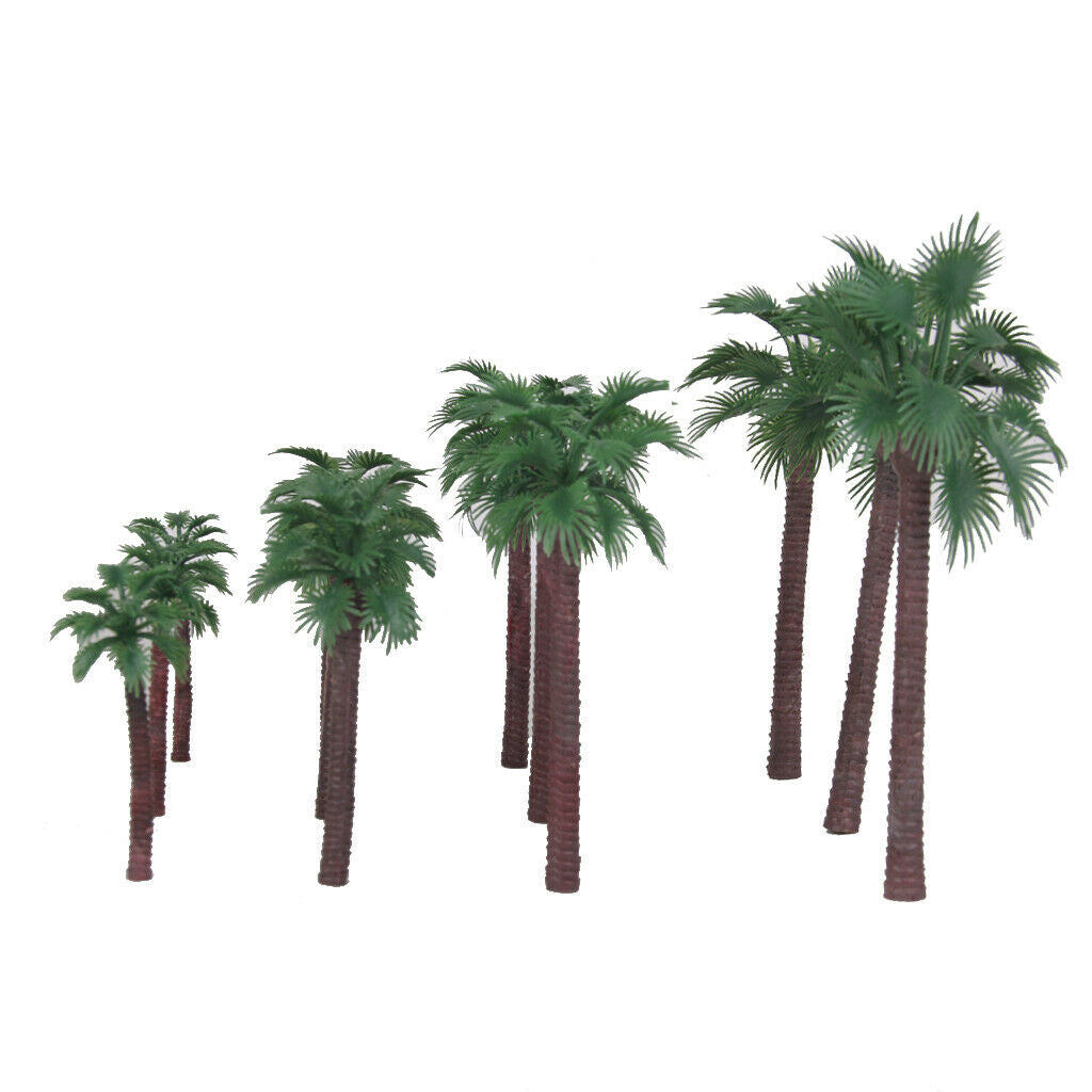 12pcs Grave Railroad Tree Landscape Palm Game Trees