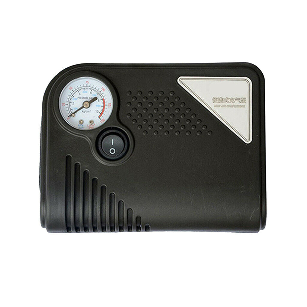 Electric Air Compressor Tire Inflator Black ABS